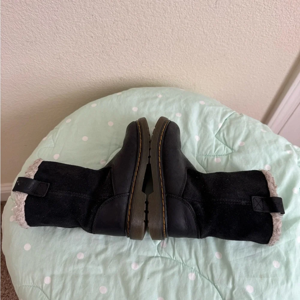 Dr. Martens Black and White Fuzzy Boots Toddler size 10